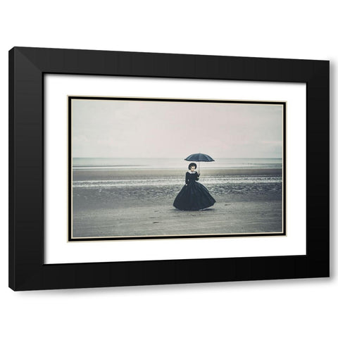 Shore... Black Modern Wood Framed Art Print with Double Matting by Russocka, Magdalena