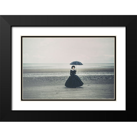 Shore... Black Modern Wood Framed Art Print with Double Matting by Russocka, Magdalena