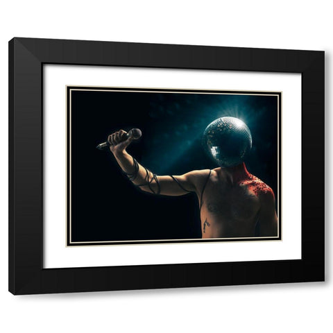 Disco Tragedy Black Modern Wood Framed Art Print with Double Matting by Susa, Dan-Stefan