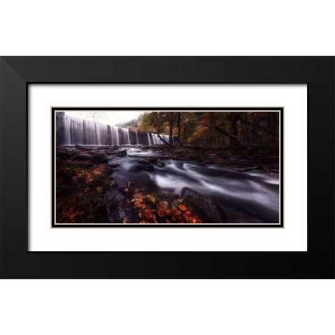 Gloom Black Modern Wood Framed Art Print with Double Matting by Lechuga, Mario