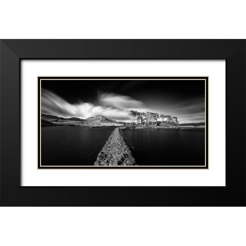 Path To Paradise Black Modern Wood Framed Art Print with Double Matting by Siegel, Thomas