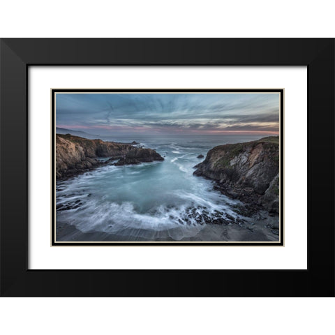 Black Point Cove Black Modern Wood Framed Art Print with Double Matting by Barsh, Greg