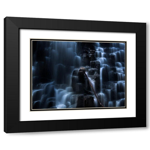 The One Black Modern Wood Framed Art Print with Double Matting by Shi, Fei