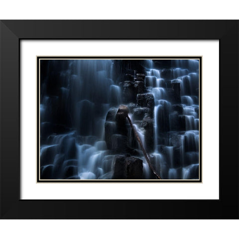 The One Black Modern Wood Framed Art Print with Double Matting by Shi, Fei