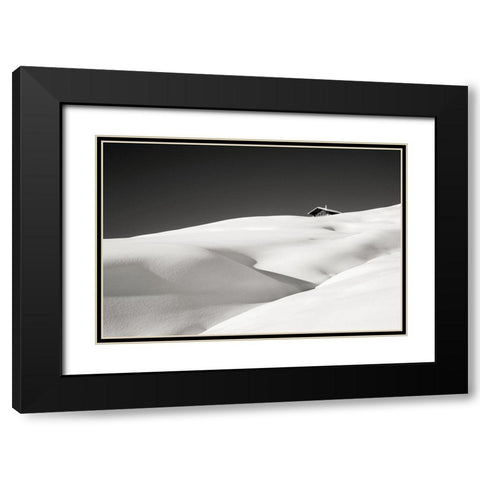 This One Hut Black Modern Wood Framed Art Print with Double Matting by Miribung, Vito