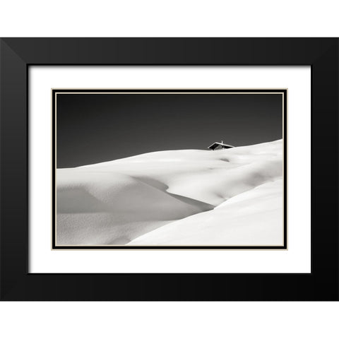 This One Hut Black Modern Wood Framed Art Print with Double Matting by Miribung, Vito