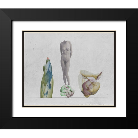 Seeds Black Modern Wood Framed Art Print with Double Matting by Hattori, Fuyuki