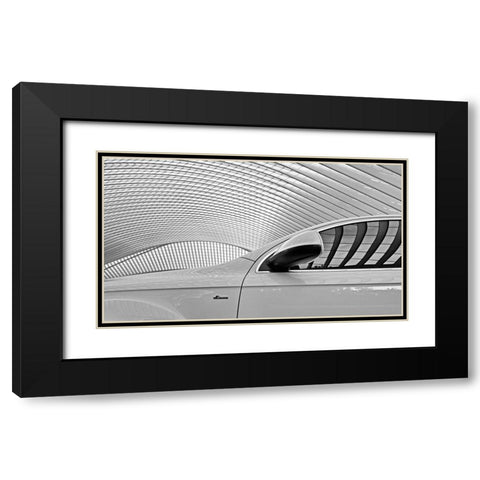 On The White Side Black Modern Wood Framed Art Print with Double Matting by Joosten, Lus
