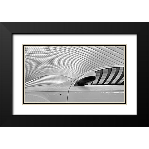 On The White Side Black Modern Wood Framed Art Print with Double Matting by Joosten, Lus