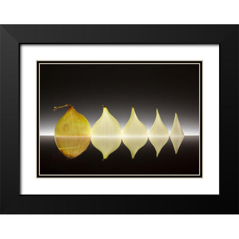 Striptease Black Modern Wood Framed Art Print with Double Matting by De Kogel, Wieteke