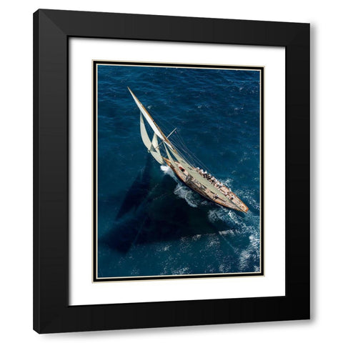 Team In Race Black Modern Wood Framed Art Print with Double Matting by Pelissier, Marc