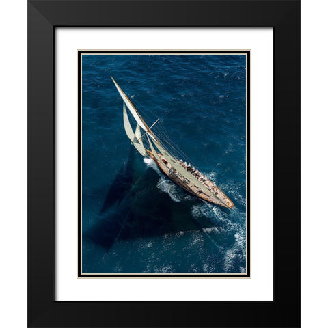 Team In Race Black Modern Wood Framed Art Print with Double Matting by Pelissier, Marc