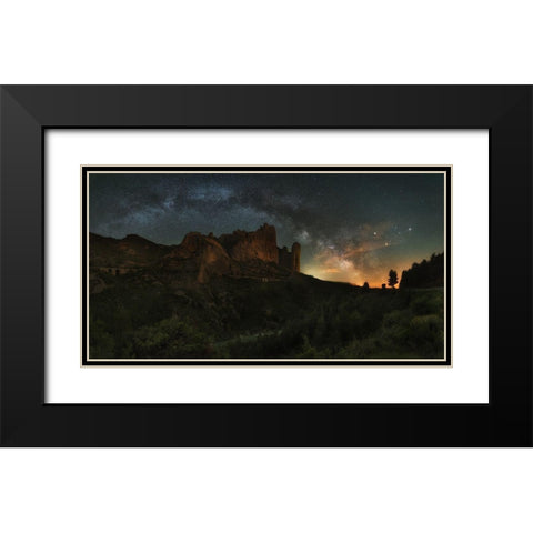 Los Mallos Black Modern Wood Framed Art Print with Double Matting by Martin Castan, David