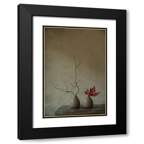 Strange Companions Black Modern Wood Framed Art Print with Double Matting by Bunkova, Galina