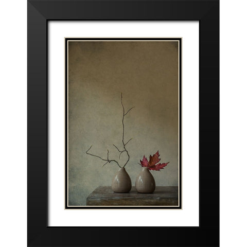 Strange Companions Black Modern Wood Framed Art Print with Double Matting by Bunkova, Galina