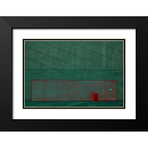 Color Play Black Modern Wood Framed Art Print with Double Matting by Schuster, Inge