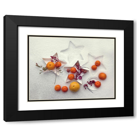 Snow Still Life Black Modern Wood Framed Art Print with Double Matting by Lazarov, Dimitar