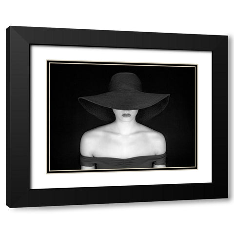 Chic Black Modern Wood Framed Art Print with Double Matting by Pentony MA, Pauline