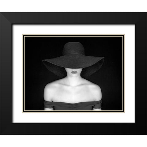 Chic Black Modern Wood Framed Art Print with Double Matting by Pentony MA, Pauline
