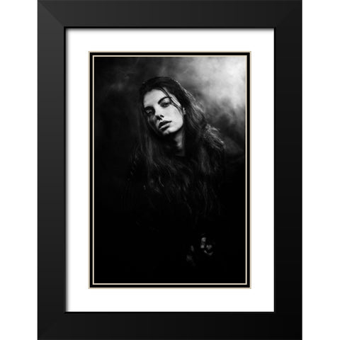 Untitled Black Modern Wood Framed Art Print with Double Matting by Vasilenko, Artem