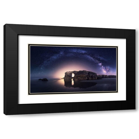 Arcos Naturales Black Modern Wood Framed Art Print with Double Matting by F. Turienzo, Carlos