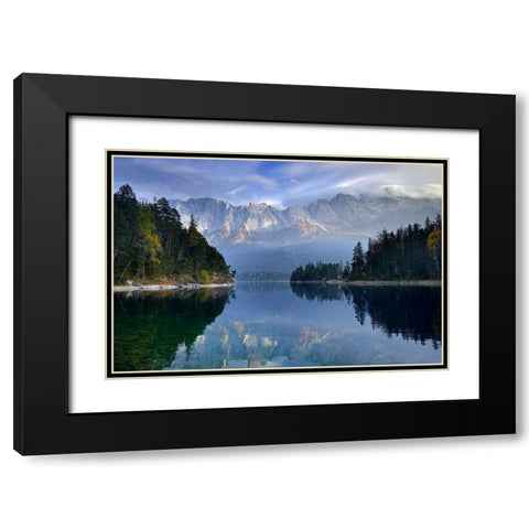 October Days Black Modern Wood Framed Art Print with Double Matting by Maier, Norbert