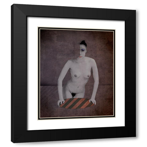 Just A Come-On From The Whores On Seventh Avenue Black Modern Wood Framed Art Print with Double Matting by Hattori, Fuyuki