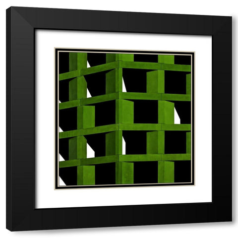 Under Construction Black Modern Wood Framed Art Print with Double Matting by Claes, Gilbert