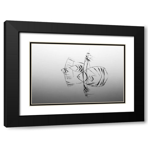 Qangelfishesq Black Modern Wood Framed Art Print with Double Matting by Wester, Siv