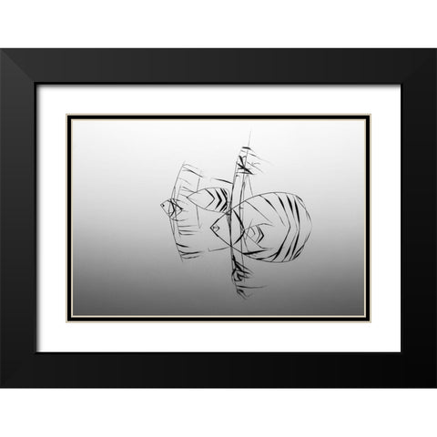 Qangelfishesq Black Modern Wood Framed Art Print with Double Matting by Wester, Siv