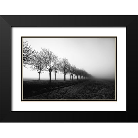 Losing Sight Black Modern Wood Framed Art Print with Double Matting by Staelens, Christophe
