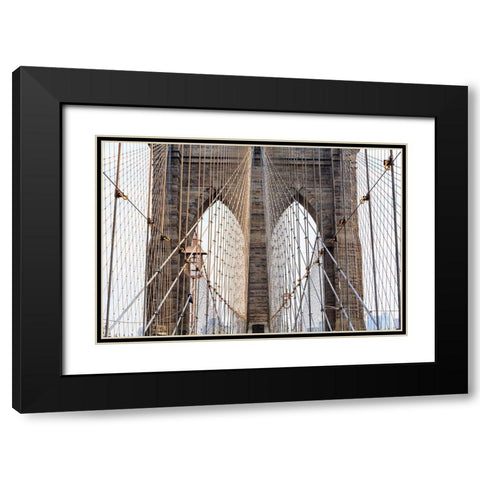 Cabled Archways Black Modern Wood Framed Art Print with Double Matting by Roughol, Francois