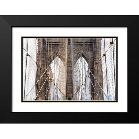 Cabled Archways Black Modern Wood Framed Art Print with Double Matting by Roughol, Francois