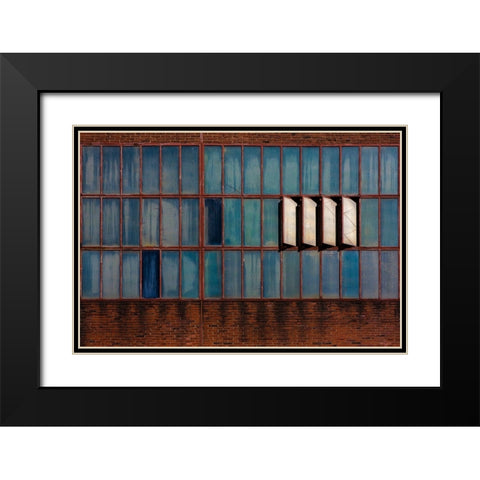 Windows Black Modern Wood Framed Art Print with Double Matting by Endermann, Rolf