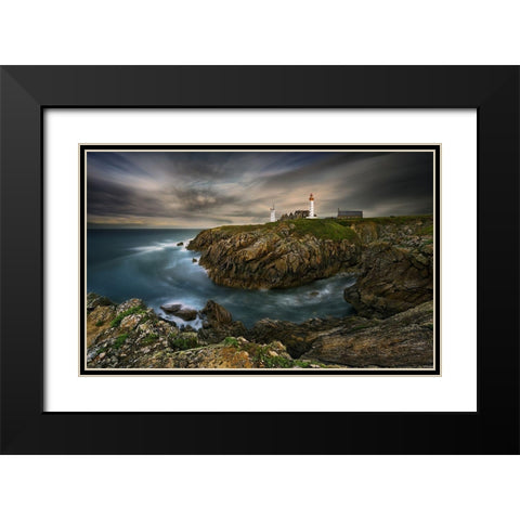 Pointe Saint-Mathieu... Black Modern Wood Framed Art Print with Double Matting by Browko, Krzysztof