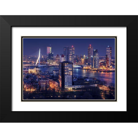 Big Rotterdam 2 Black Modern Wood Framed Art Print with Double Matting by Pablo De, Juan