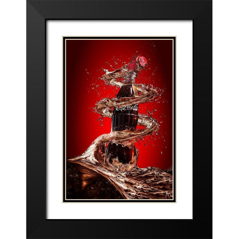 Open Happiness Black Modern Wood Framed Art Print with Double Matting by Yunta, Isma