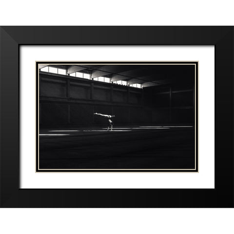 Ballando Nella Luce Black Modern Wood Framed Art Print with Double Matting by Krystynek MQEP, Martin