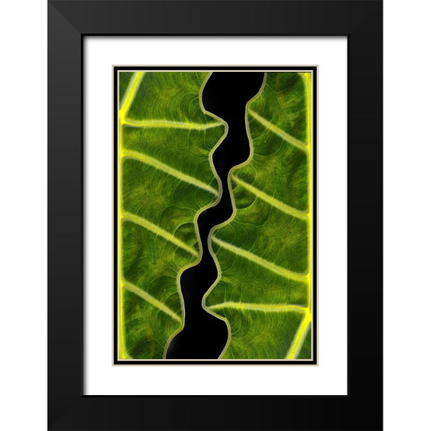 Balance Black Modern Wood Framed Art Print with Double Matting by Memensaputra