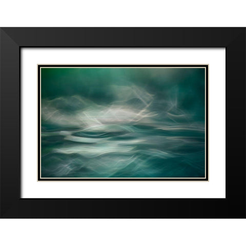 Northern Winter Lights Black Modern Wood Framed Art Print with Double Matting by Marthinussen, Willy