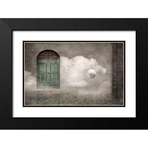 Secret Door Black Modern Wood Framed Art Print with Double Matting by MARCEL, Christian