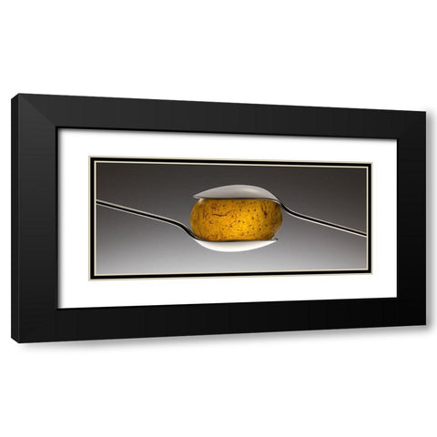 Spooned Potato Black Modern Wood Framed Art Print with Double Matting by De Kogel, Wieteke