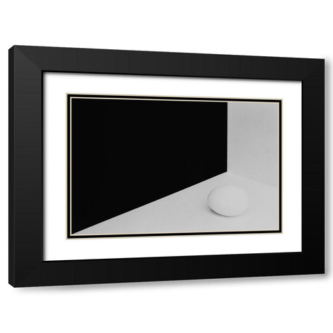 Still Life With Egg 3 Black Modern Wood Framed Art Print with Double Matting by Hrabinsky, Peter