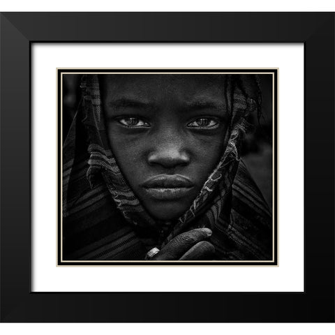 Untitled Black Modern Wood Framed Art Print with Double Matting by Inazio Kuesta, Joxe