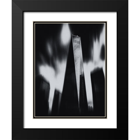Grattacieli 3 Black Modern Wood Framed Art Print with Double Matting by Della Latta, Massimo