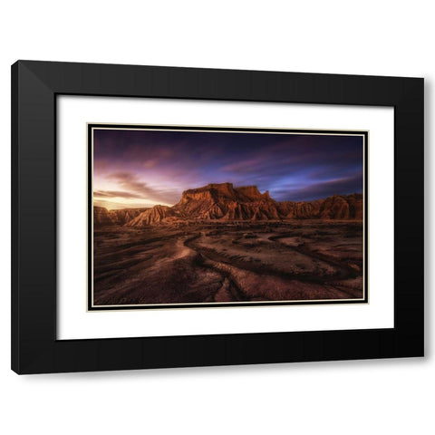 Red Land Black Modern Wood Framed Art Print with Double Matting by Martin Castan, David