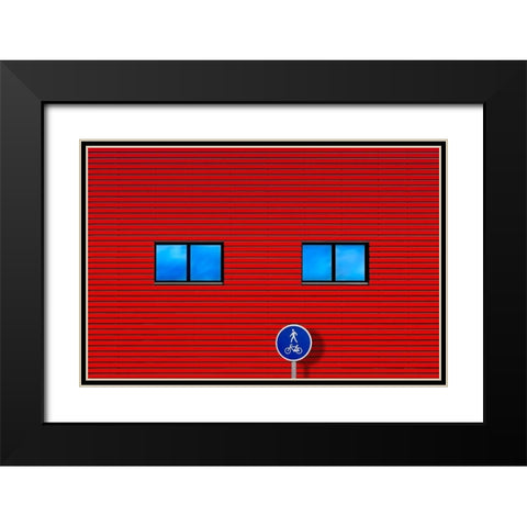 Journey Black Modern Wood Framed Art Print with Double Matting by Novillo, Alfonso