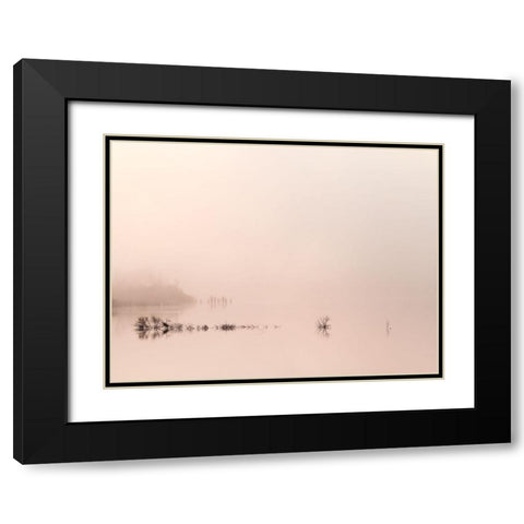 Lake Black Modern Wood Framed Art Print with Double Matting by Lorenzetti, Andrea