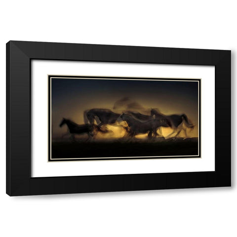Out Of Hell Black Modern Wood Framed Art Print with Double Matting by Malovrh, Milan