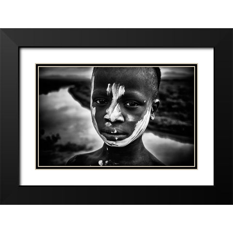 Untitled Black Modern Wood Framed Art Print with Double Matting by Inazio Kuesta, Joxe